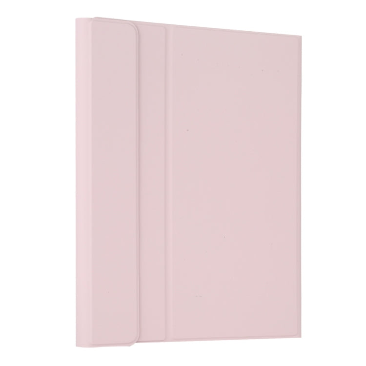 T129 Detachable Bluetooth Black Keyboard Microfiber Leather Tablet Case for iPad Pro 12.9 inch (2020), with Holder (Pink) - For iPad Pro by PMC Jewellery | Online Shopping South Africa | PMC Jewellery | Buy Now Pay Later Mobicred