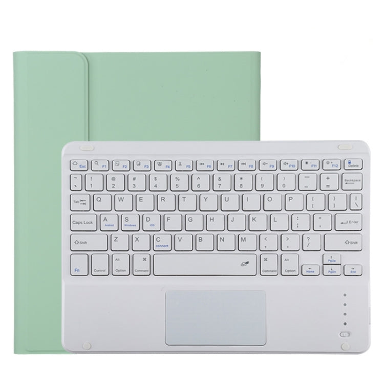 TG11BC Detachable Bluetooth White Keyboard Microfiber Leather Tablet Case for iPad Pro 11 inch (2020), with Touchpad & Pen Slot & Holder (Green) - For iPad Pro by PMC TechLife | Online Shopping South Africa | PMC TechLife | Buy Now Pay Later Mobicred