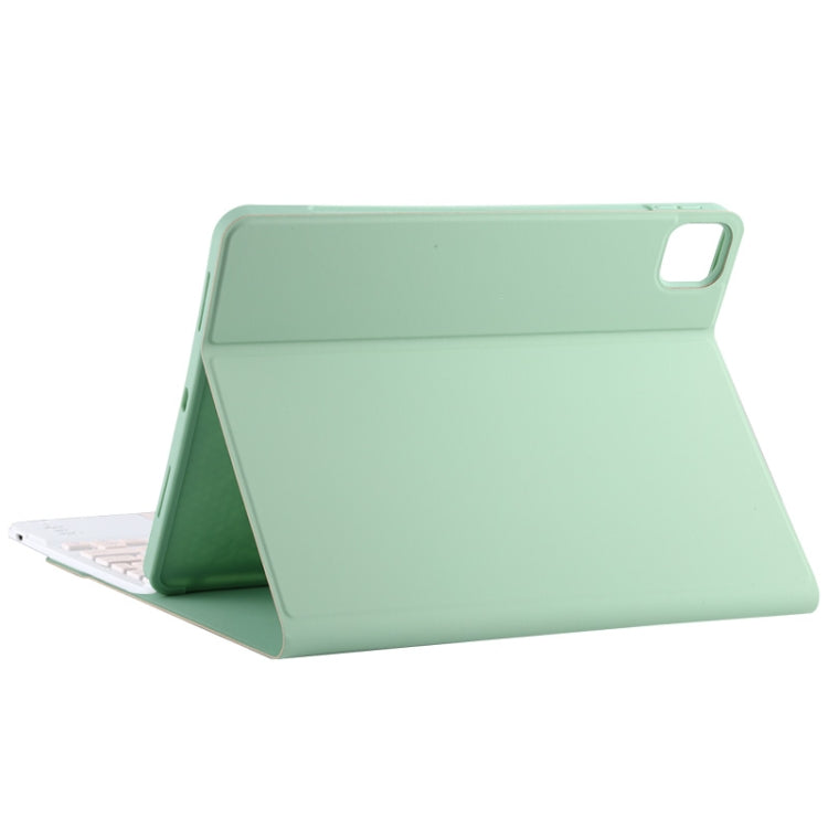 TG11BC Detachable Bluetooth Pink Keyboard Microfiber Leather Tablet Case for iPad Pro 11 inch (2020), with Touchpad & Pen Slot & Holder (Green) - For iPad Pro by PMC TechLife | Online Shopping South Africa | PMC TechLife