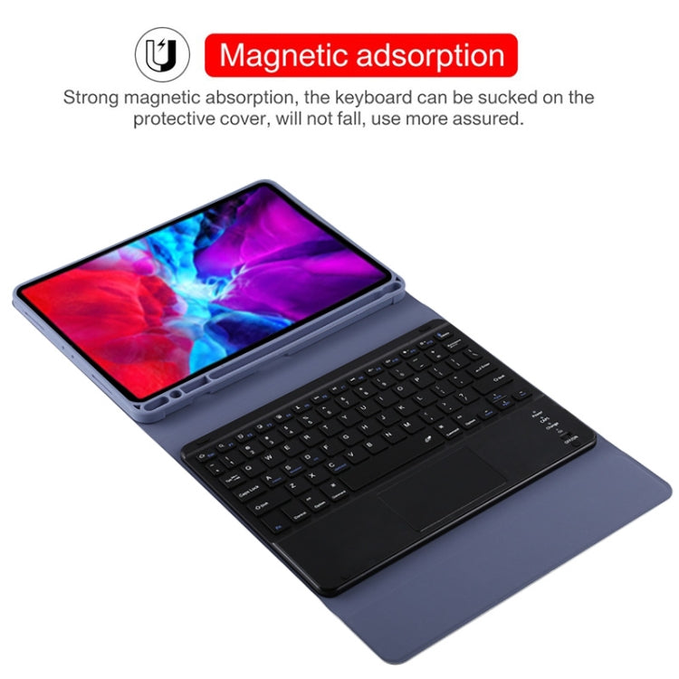 TG11BC Detachable Bluetooth Black Keyboard Microfiber Leather Tablet Case for iPad Pro 11 inch (2020), with Touchpad & Pen Slot & Holder (Purple) - For iPad Pro by PMC TechLife | Online Shopping South Africa | PMC TechLife