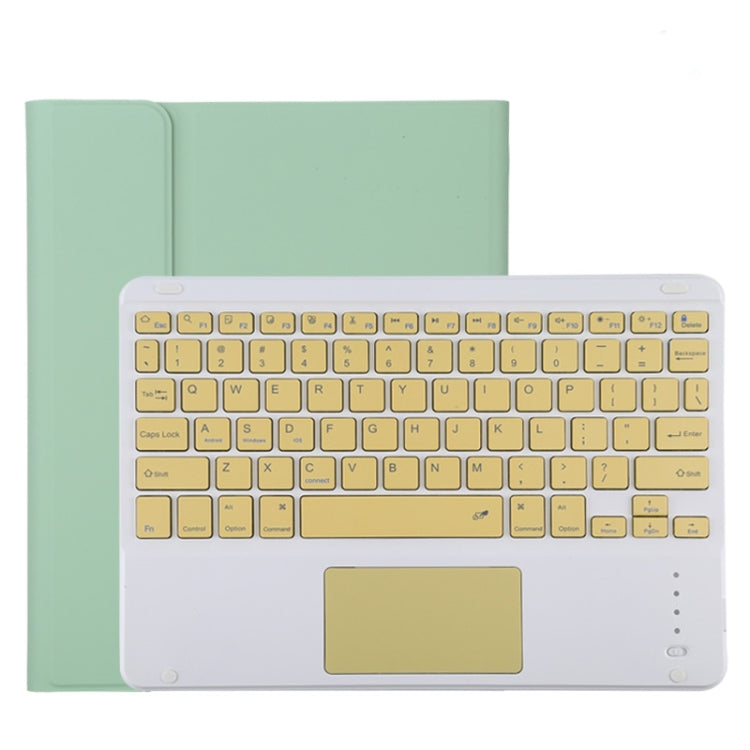 TG11BC Detachable Bluetooth Yellow Keyboard Microfiber Leather Tablet Case for iPad Pro 11 inch (2020), with Touchpad & Pen Slot & Holder (Green) - For iPad Pro by PMC TechLife | Online Shopping South Africa | PMC TechLife