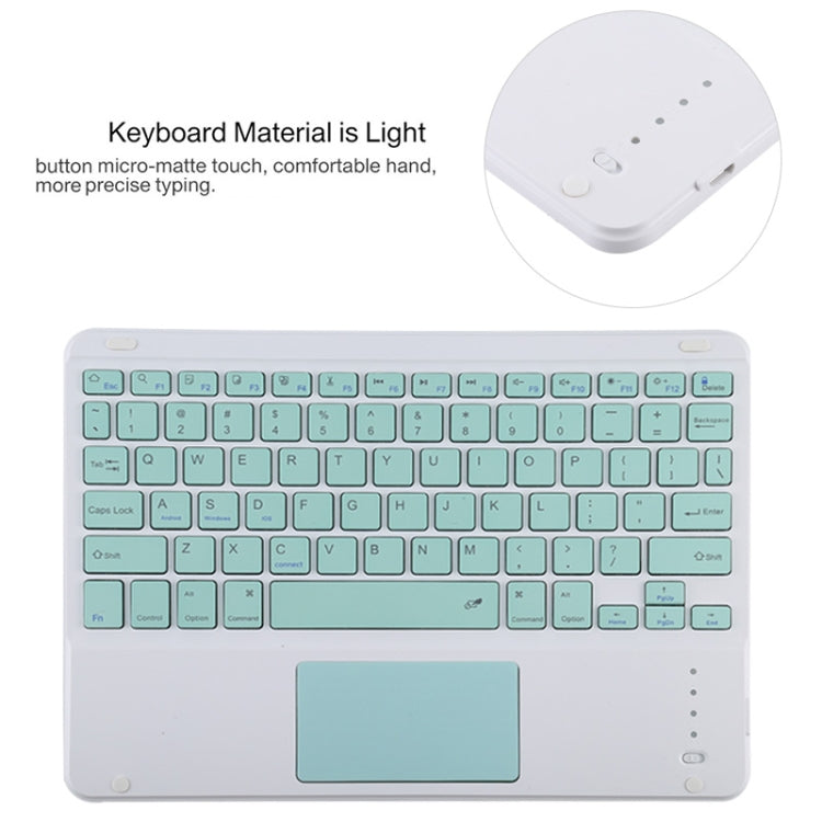 TG11BC Detachable Bluetooth Green Keyboard Microfiber Leather Tablet Case for iPad Pro 11 inch (2020), with Touchpad & Pen Slot & Holder (Green) - For iPad Pro by PMC TechLife | Online Shopping South Africa | PMC TechLife
