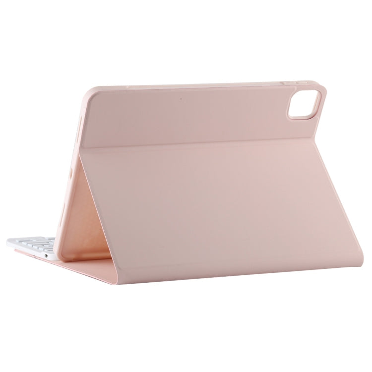 TG11BCS Detachable Bluetooth White Keyboard Microfiber Leather Tablet Case for iPad Pro 11 inch (2020), with Backlight & Touchpad & Pen Slot & Holder (Pink) - For iPad Pro by PMC TechLife | Online Shopping South Africa | PMC TechLife