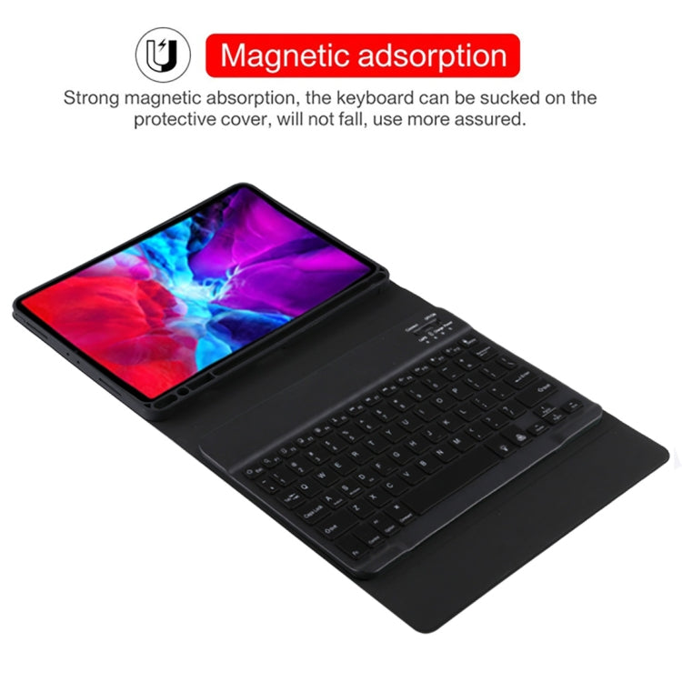 TG11BS Detachable Bluetooth Black Keyboard + Microfiber Leather Tablet Case for iPad Pro 11 inch (2020), with Backlight & Pen Slot & Holder(Black) - For iPad Pro by PMC TechLife | Online Shopping South Africa | PMC TechLife