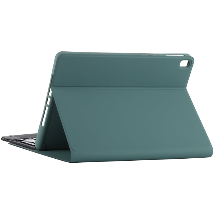TG-102BC Detachable Bluetooth Black Keyboard + Microfiber Leather Tablet Case for iPad 10.2 inch / iPad Air (2019), with Touch Pad & Pen Slot & Holder(Dark Green) - For iPad Air by PMC TechLife | Online Shopping South Africa | PMC TechLife
