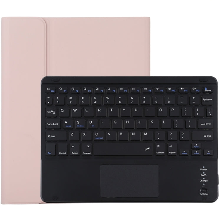 TG97BC Detachable Bluetooth Black Keyboard + Microfiber Leather Tablet Case for iPad 9.7 inch, with Touch Pad & Pen Slot & Holder(Pink) - Universal by PMC TechLife | Online Shopping South Africa | PMC TechLife