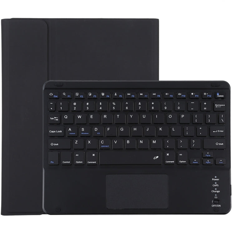 TG109BC Detachable Bluetooth Black Keyboard + Microfiber Leather Tablet Case for iPad Air 2020, with Touch Pad & Pen Slot & Holder (Black) - For iPad Air by PMC TechLife | Online Shopping South Africa | PMC TechLife