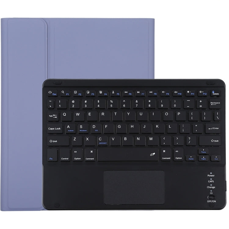 TG109BC Detachable Bluetooth Black Keyboard + Microfiber Leather Tablet Case for iPad Air 2020, with Touch Pad & Pen Slot & Holder (Purple) - For iPad Air by PMC TechLife | Online Shopping South Africa | PMC TechLife