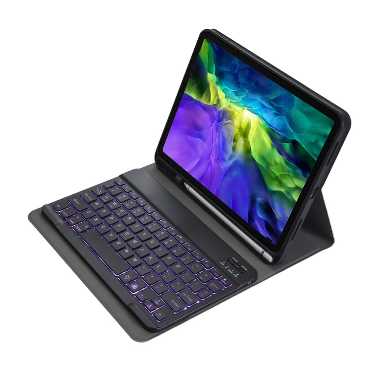 A11BS 2020 Ultra-thin ABS Detachable Bluetooth Keyboard Tablet Case for iPad Pro 11 2022 / 2021 / Air4 / Air5, with Backlight & Pen Slot & Holder (Dark Blue) - For iPad Pro by PMC TechLife | Online Shopping South Africa | PMC TechLife | Buy Now Pay Later Mobicred