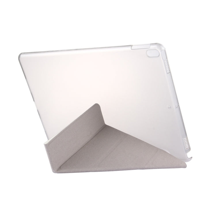 For iPad Pro 10.5 inch Silk Texture Horizontal Deformation Flip Leather Case with 4-folding Holder & Sleep / Wake-up(White) - iPad Pro 10.5 inch Cases by PMC TechLife | Online Shopping South Africa | PMC TechLife | Buy Now Pay Later Mobicred