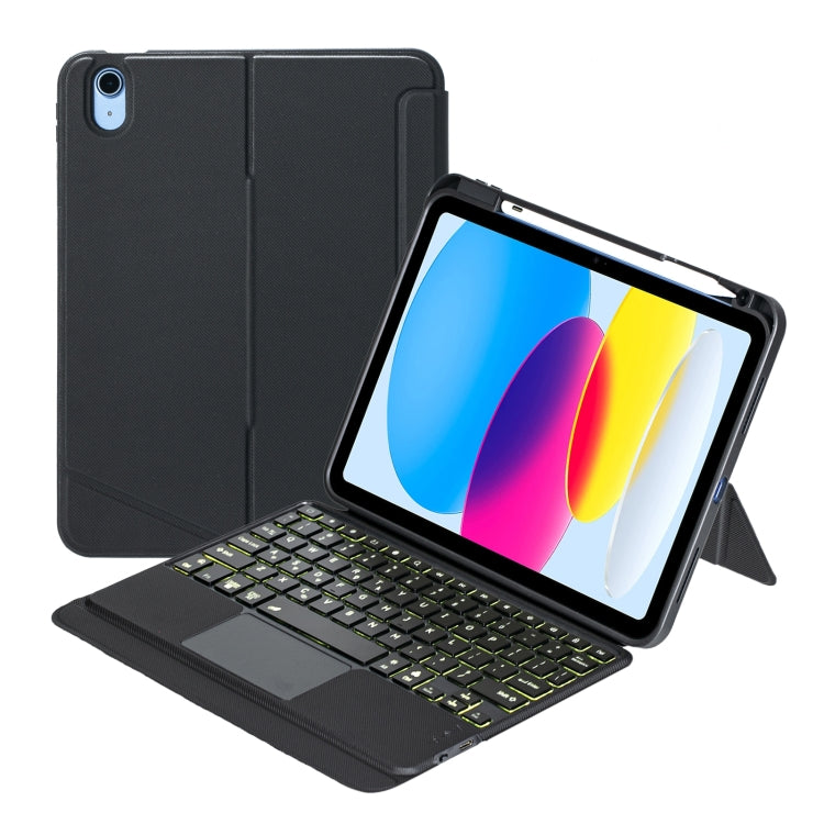 T10-AS For iPad 10th Gen 10.9 2022 Touch Backlight Split Type Bluetooth Keyboard Leather Case - Universal by PMC TechLife | Online Shopping South Africa | PMC TechLife