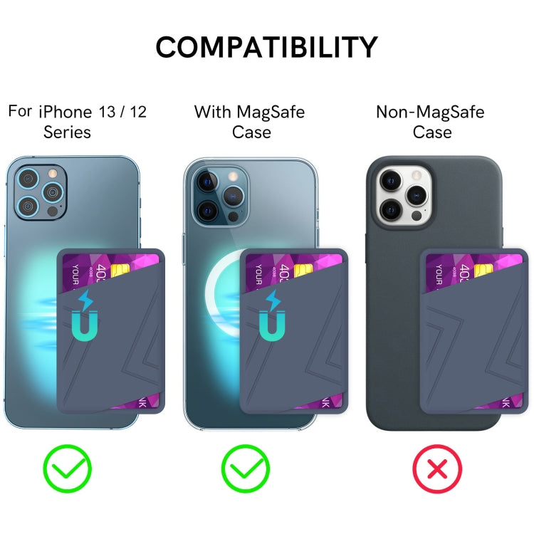 For iPhone 13 Series / iPhone 12 Series Silicone Wallet Pouch Card Case Magsafing Card Holder(Black) - free shipping - PMC TechLife - Order now!