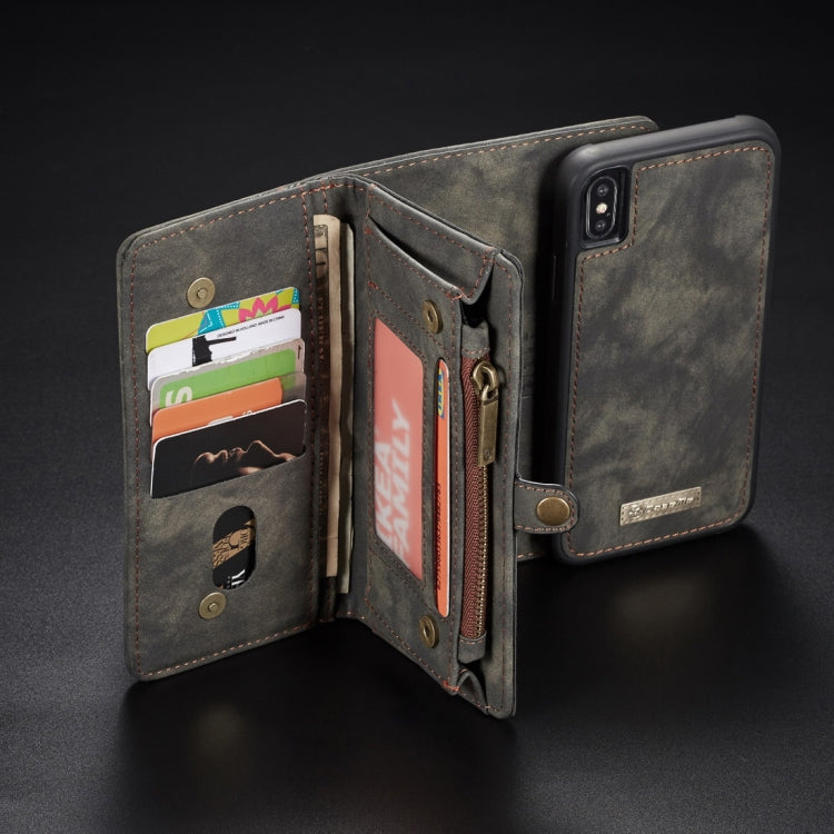 For iPhone XS Max CaseMe Detachable Multifunctional Horizontal Flip Leather Case with Card Slot & Holder & Zipper Wallet & Photo Frame (Black) - More iPhone Cases by CaseMe | Online Shopping South Africa | PMC Jewellery | Buy Now Pay Later Mobicred