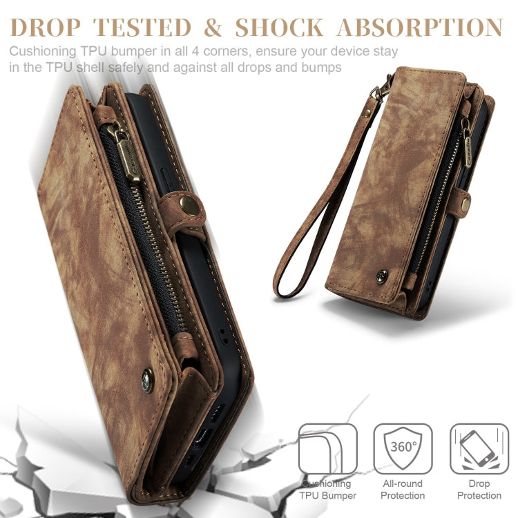 For iPhone XS Max CaseMe Detachable Multifunctional Horizontal Flip Leather Case with Card Slot & Holder & Zipper Wallet & Photo Frame (Brown) - More iPhone Cases by CaseMe | Online Shopping South Africa | PMC Jewellery | Buy Now Pay Later Mobicred