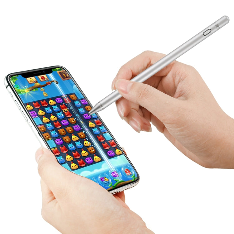 Active Capacitive Stylus for iPod touch / iPad mini & Air & Pro / iPhone(Silver) - Stylus Pen by PMC Jewellery | Online Shopping South Africa | PMC Jewellery | Buy Now Pay Later Mobicred