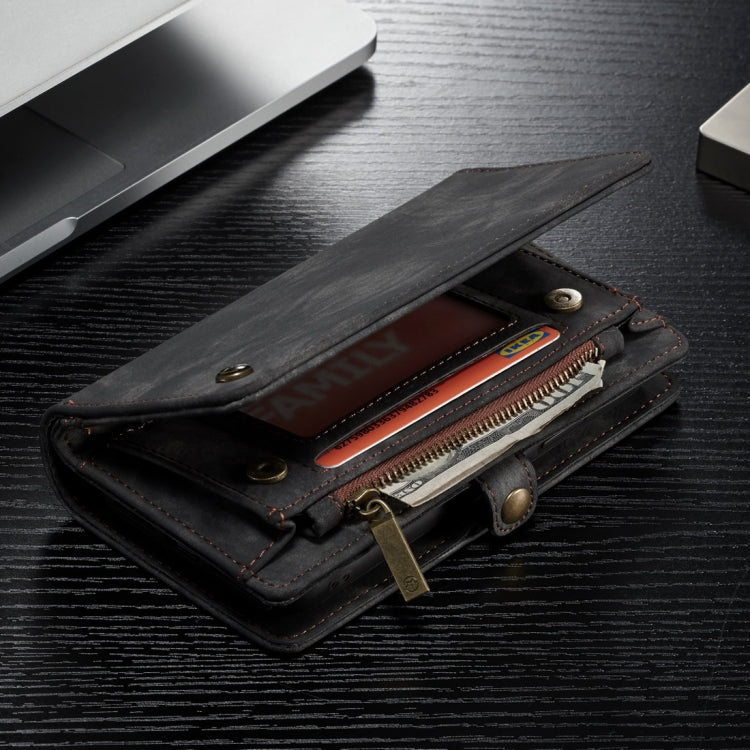 For iPhone XR CaseMe Detachable Multifunctional Horizontal Flip Leather Case with Card Slot & Holder & Zipper Wallet & Photo Frame (Black) - free shipping - PMC Jewellery - Order now!
