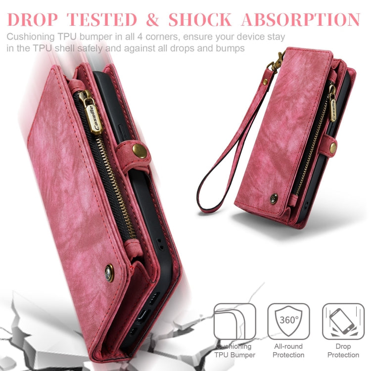 For iPhone XR CaseMe Detachable Multifunctional Horizontal Flip Leather Case with Card Slot & Holder & Zipper Wallet & Photo Frame (Red) - More iPhone Cases by CaseMe | Online Shopping South Africa | PMC Jewellery | Buy Now Pay Later Mobicred