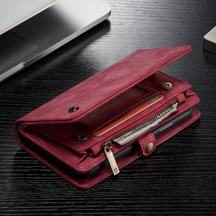 For iPhone XR CaseMe Detachable Multifunctional Horizontal Flip Leather Case with Card Slot & Holder & Zipper Wallet & Photo Frame (Red) - More iPhone Cases by CaseMe | Online Shopping South Africa | PMC Jewellery | Buy Now Pay Later Mobicred