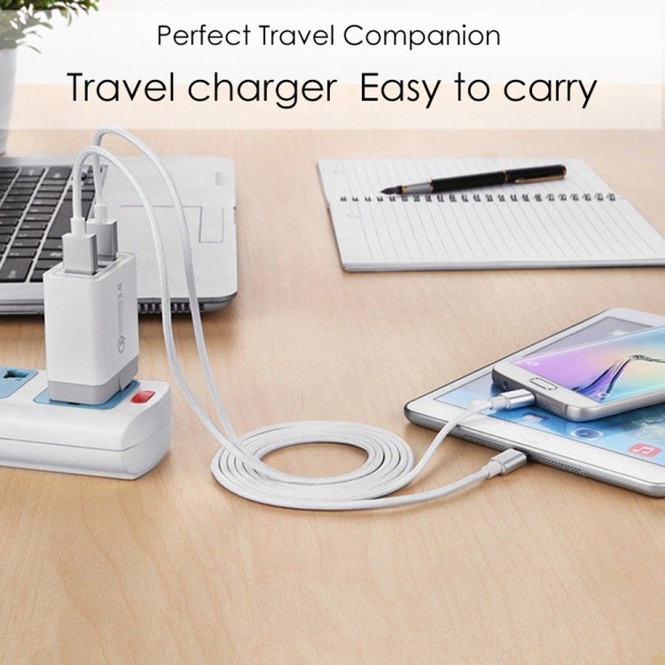 AR-QC-03 2.1A 3 USB Ports Quick Charger Travel Charger, US Plug(Black) - USB Charger by PMC Jewellery | Online Shopping South Africa | PMC Jewellery | Buy Now Pay Later Mobicred
