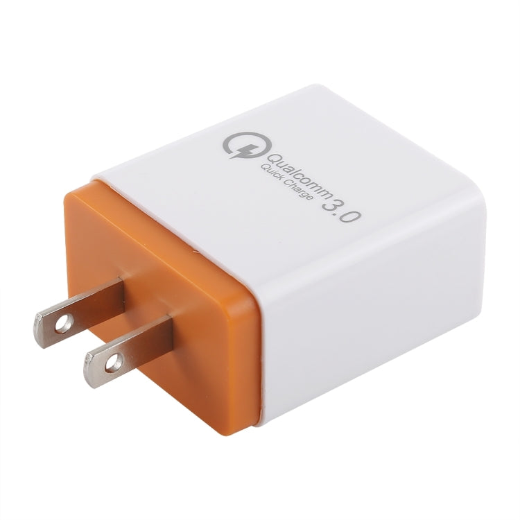 AR-QC-03 2.1A 3 USB Ports Quick Charger Travel Charger, US Plug (Orange) - USB Charger by PMC Jewellery | Online Shopping South Africa | PMC Jewellery | Buy Now Pay Later Mobicred