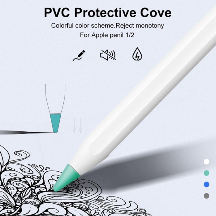 4 PCS Non-slip Mute Wear-resistant Nib Cover for Apple Pencil 1 / 2(White) - Pencil Accessories by PMC Jewellery | Online Shopping South Africa | PMC Jewellery | Buy Now Pay Later Mobicred