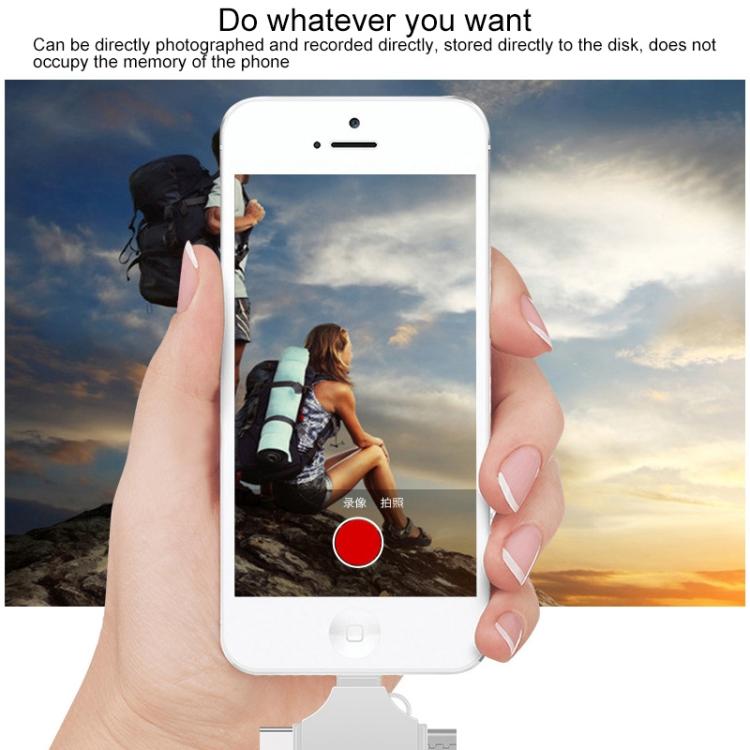 Cross 4 in 1 128GB 8 Pin + Micro USB + USB-C / Type-C + USB 3.0 Metal Flash Disk(Silver) - free shipping - PMC Jewellery - Order now!