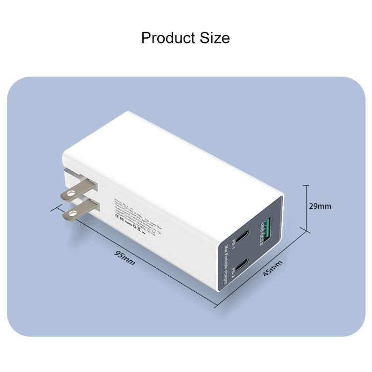 WLX-X3 36W 90 Degrees Foldable Pin Portable Multi-function USB Charger, US Plug - Multifunction Charger by PMC Jewellery | Online Shopping South Africa | PMC Jewellery | Buy Now Pay Later Mobicred