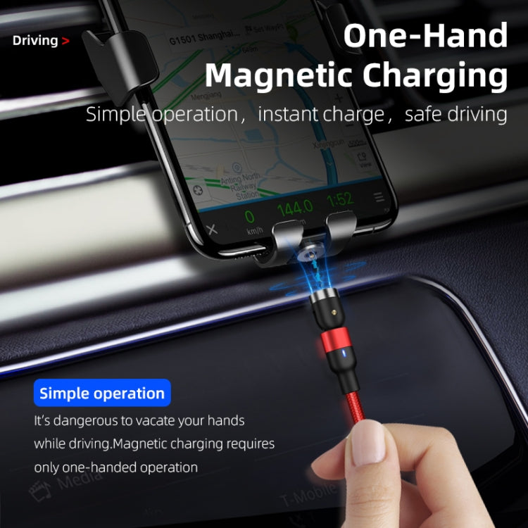 2m 2A Output USB to 8 Pin Nylon Braided Rotate Magnetic Charging Cable(Purple) - Charging Cable & Head by PMC Jewellery | Online Shopping South Africa | PMC Jewellery | Buy Now Pay Later Mobicred