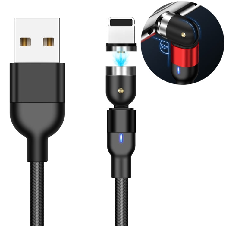1m 2A Output USB to 8 Pin Nylon Braided Rotate Magnetic Charging Cable(Black) - free shipping - PMC Jewellery - Order now!