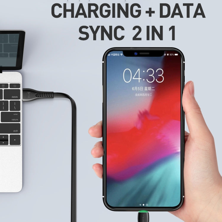 Mcdodo CA-6362 Flying Fish Series 8 Pin to USB LED Cable, Length: 1.8m(White) - free shipping - PMC Jewellery - Order now!