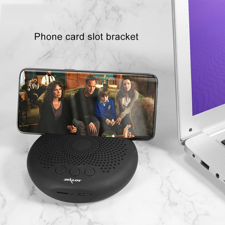 ZEALOT S24 Portable Stereo Bluetooth Speaker with Lanyard & Mobile Card Slot Holder, Supports Hands-free Call & TF Card (Black) - free shipping - PMC Jewellery - Order now!