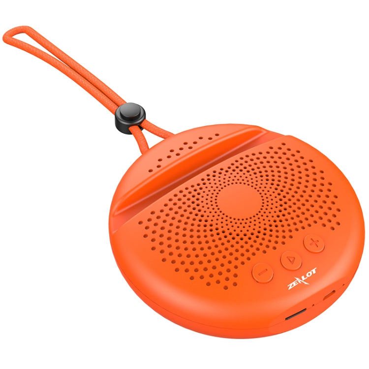 ZEALOT S24 Portable Stereo Bluetooth Speaker with Lanyard & Mobile Card Slot Holder, Supports Hands-free Call & TF Card (Orange) - free shipping - PMC Jewellery - Order now!