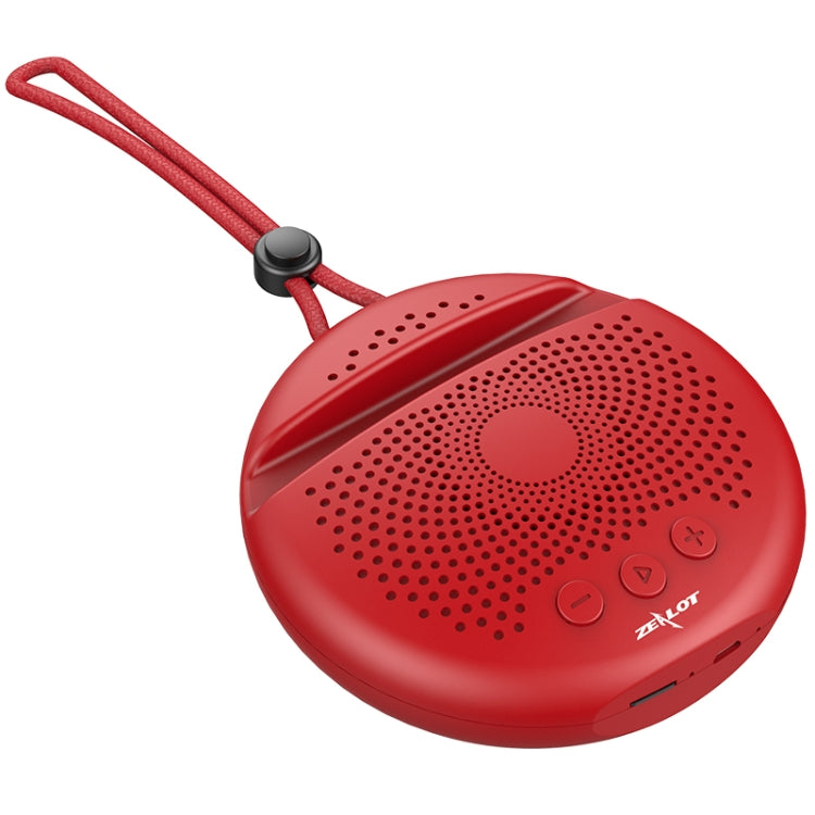 ZEALOT S24 Portable Stereo Bluetooth Speaker with Lanyard & Mobile Card Slot Holder, Supports Hands-free Call & TF Card (Red) - free shipping - PMC Jewellery - Order now!