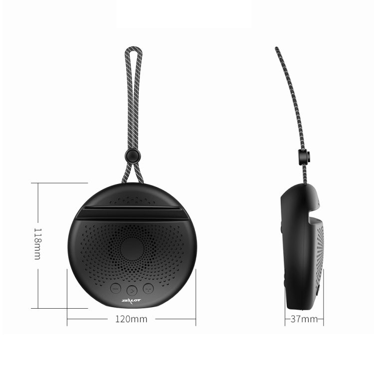 ZEALOT S24 Portable Stereo Bluetooth Speaker with Lanyard & Mobile Card Slot Holder, Supports Hands-free Call & TF Card (Red) - free shipping - PMC Jewellery - Order now!