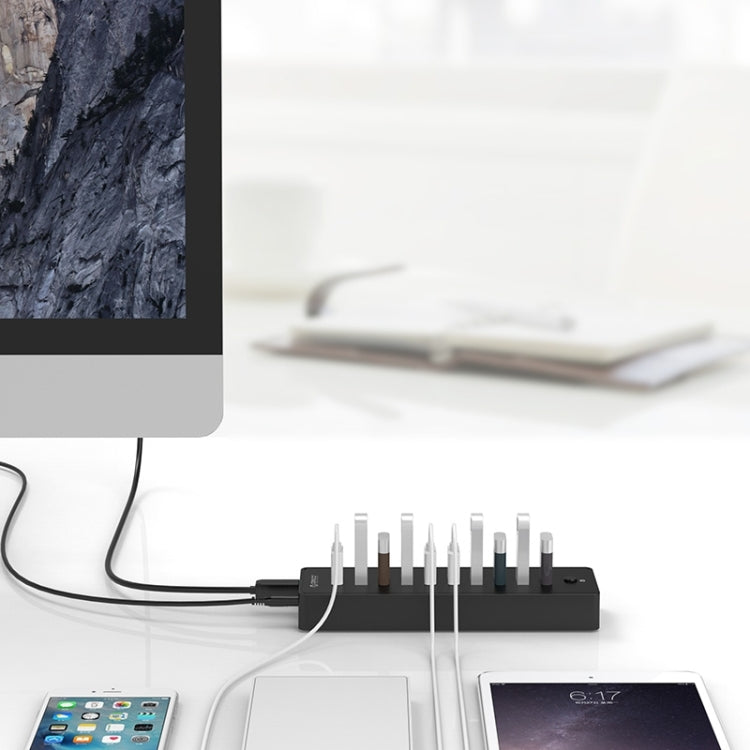 ORICO P10-U3-V1 10 USB 3.0 Ports HUB, Specification: US Plug - USB HUB by PMC Jewellery | Online Shopping South Africa | PMC Jewellery | Buy Now Pay Later Mobicred
