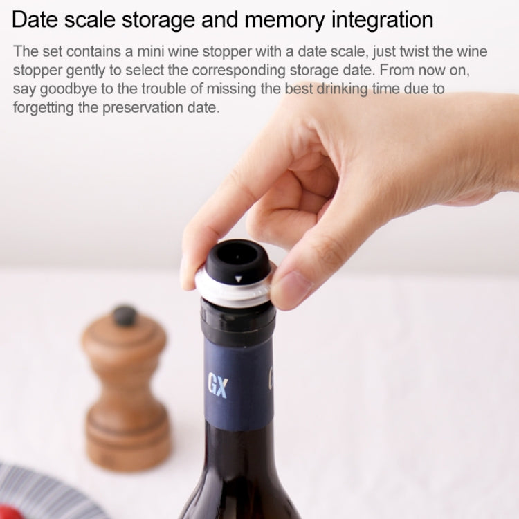 Original Xiaomi Youpin CircleJoy Stainless Steel Red Wine Preservation Stopper Set, Style: 4 Stoppers in One Pump - Bottle Stopper by Xiaomi Youpin | Online Shopping South Africa | PMC TechLife | Buy Now Pay Later Mobicred