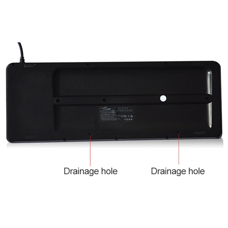 DS-8800 PS / 2 Interface Prevent Water Splashing Laser Engraving Character One-piece Wired Touchpad Keyboard, Length: 1.5m - Wired Keyboard by PMC Jewellery | Online Shopping South Africa | PMC Jewellery | Buy Now Pay Later Mobicred
