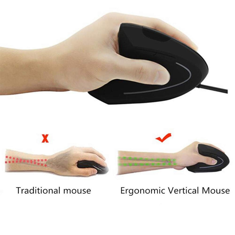 CM0093 Rechargeable Version 2.4GHz Three-button Wireless Optical Mouse Vertical Mouse for Left-hand, Resolution: 1000DPI / 1200DPI / 1600DPI(Black) - Wireless Mice by PMC Jewellery | Online Shopping South Africa | PMC Jewellery | Buy Now Pay Later Mobicred