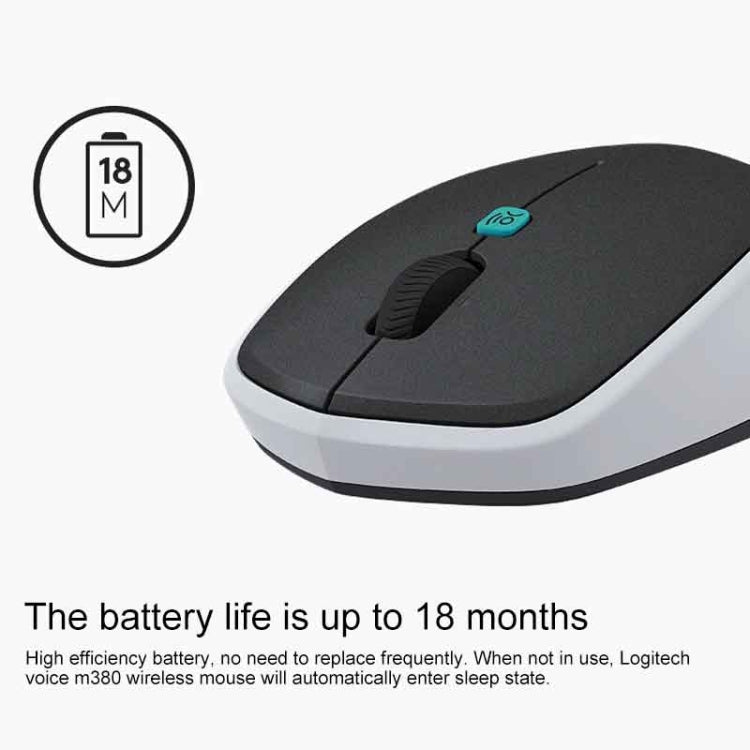 Logitech Voice M380 4 Buttons Smart Voice Input Wireless Mouse (Black) - free shipping - PMC Jewellery - Order now!