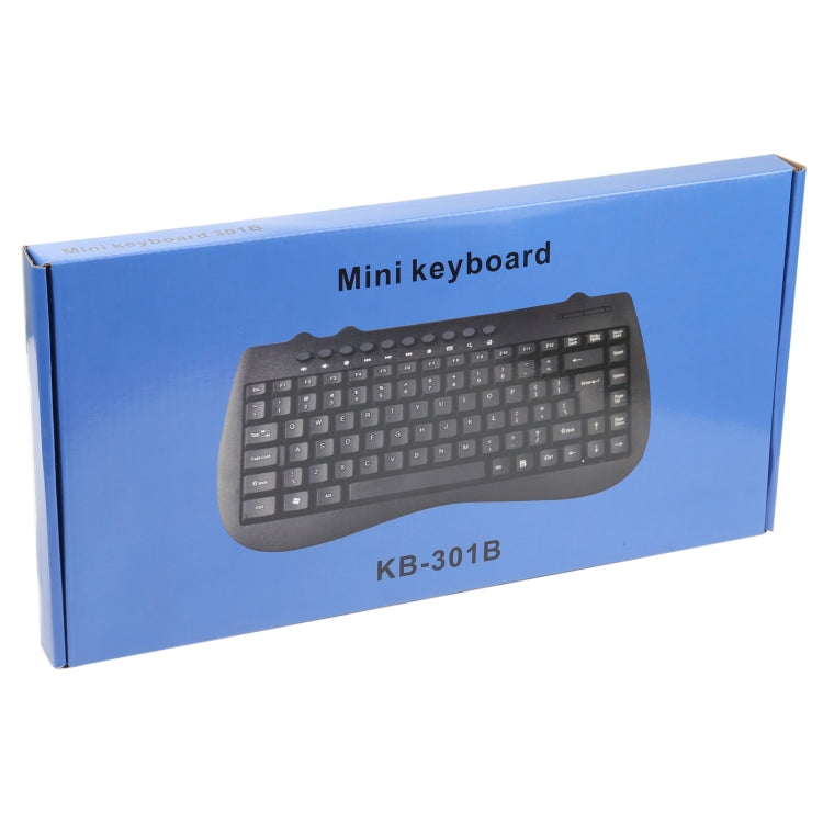 KB-301B Multimedia Notebook Mini Wired Keyboard, Arabic Version (Black) - Wired Keyboard by PMC TechLife | Online Shopping South Africa | PMC TechLife