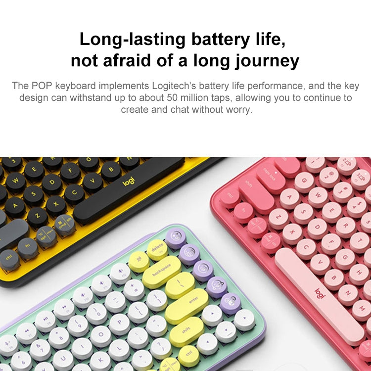Logitech POP KEYS Round Button Bluetooth Mechanical Keyboard (Purple) - free shipping - PMC Jewellery - Order now!