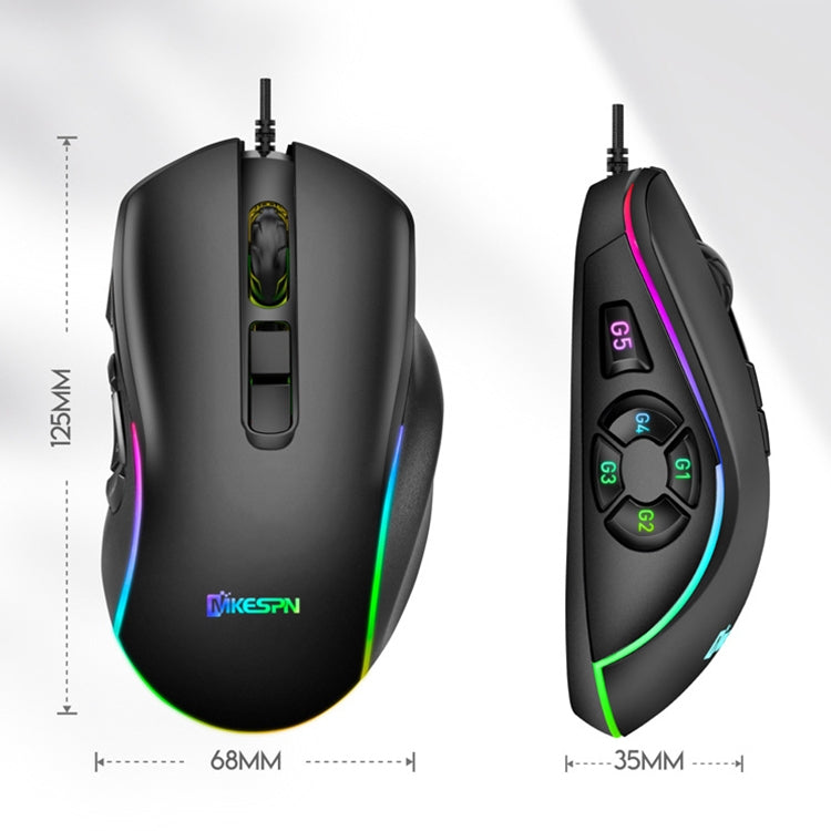 MKESPN X9 10 Buttons 7200DPI RGB Macro Definition Gaming Wired Mouse - free shipping - PMC Jewellery - Order now!