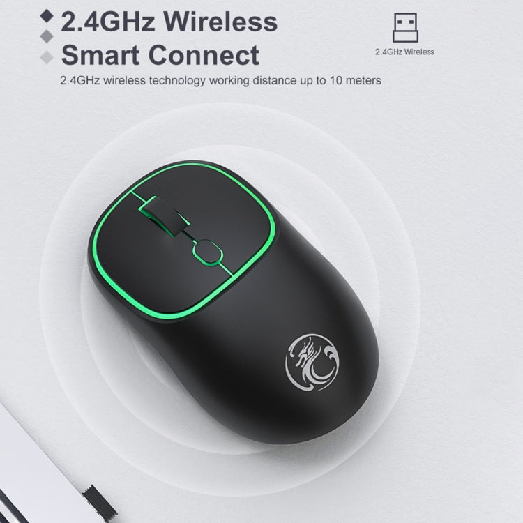 iMICE W-618 Rechargeable 4 Buttons 1600 DPI 2.4GHz Silent Wireless Mouse for Computer PC Laptop (Pink) - free shipping - PMC Jewellery - Order now!