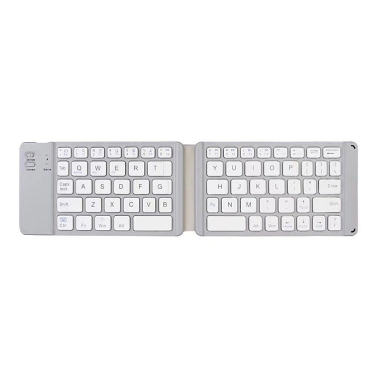 Mini Wireless Bluetooth Folding Keyboard (White) - Wireless Keyboard by PMC Jewellery | Online Shopping South Africa | PMC Jewellery | Buy Now Pay Later Mobicred