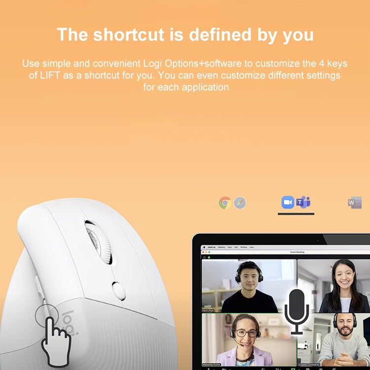 Logitech Lift Vertical 1000DPI 2.4GHz Ergonomic Wireless Bluetooth Dual Mode Mouse (White) - free shipping - PMC Jewellery - Order now!