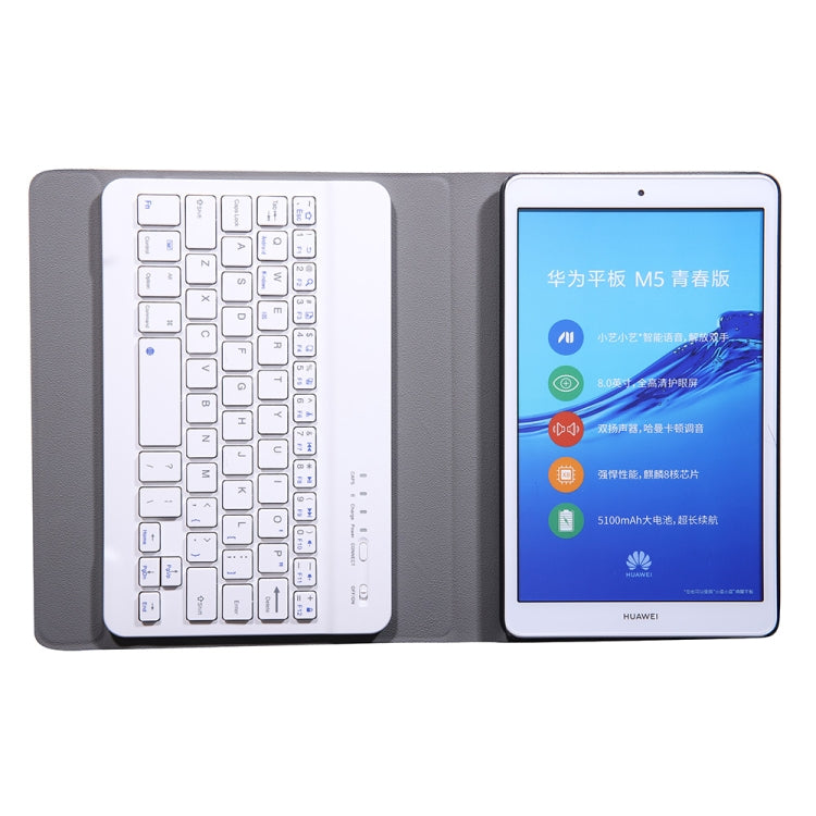 A0M5 Detachable Bluetooth Keyboard + Ultrathin Horizontal Flip Leather Tablet Case for Huawei MediaPad M5 & Honor Tab 5 8 inch, with Holder(Gold) - Huawei Keyboard by PMC TechLife | Online Shopping South Africa | PMC TechLife