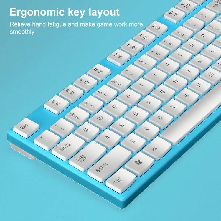 ZGB 8820 Candy Color Wireless Keyboard + Mouse Set (Black) - free shipping - PMC Jewellery - Order now!