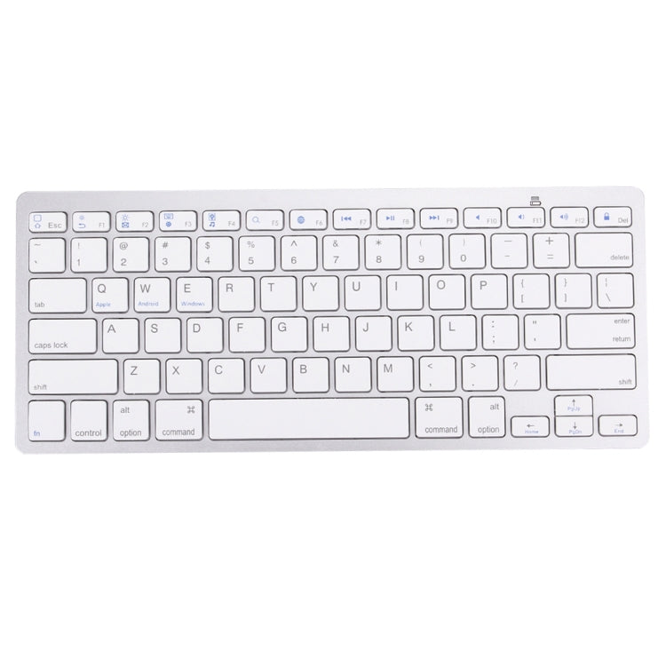 BK-3001 Bluetooth Wireless 78 Keys Ultrathin Keyboard for Windows / iPad / iPhone(Silver) - Wireless Keyboard by PMC TechLife | Online Shopping South Africa | PMC TechLife | Buy Now Pay Later Mobicred