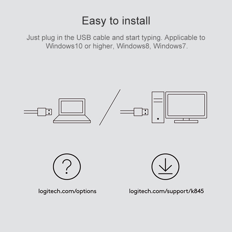 Logitech K835 Mini Mechanical Wired Keyboard, Green Shaft (Black) - free shipping - PMC Jewellery - Order now!