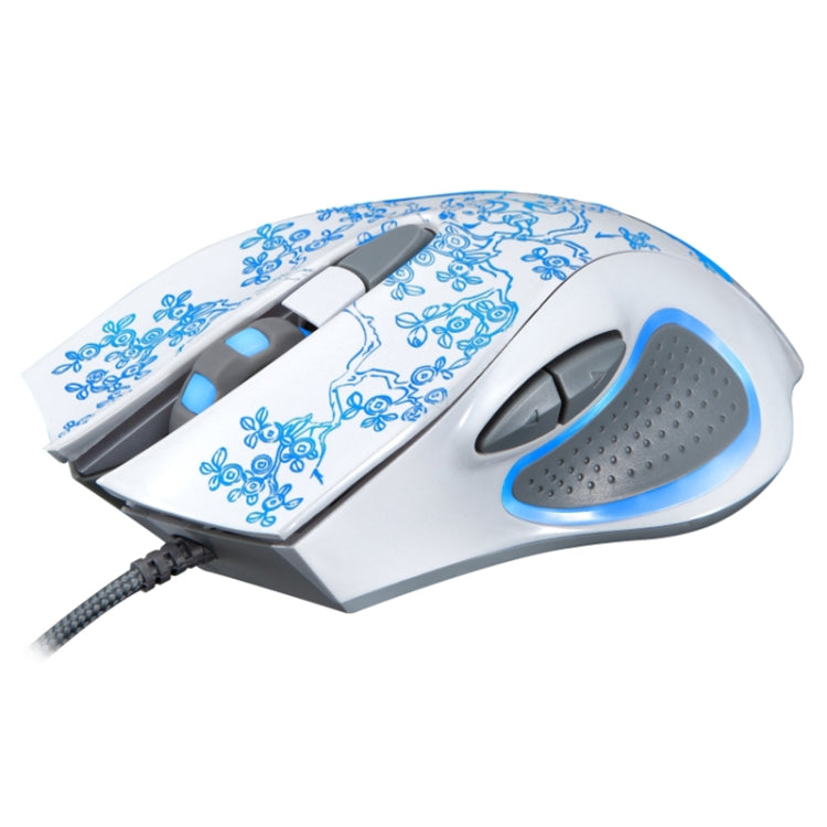 ZGB 169 USB 2400DPI Four-speed Adjustable LED Backlight Wired Optical E-sport Gaming Mouse with Counter Weight, Length: 1.45m(White) - free shipping - PMC TechLife - Order now!